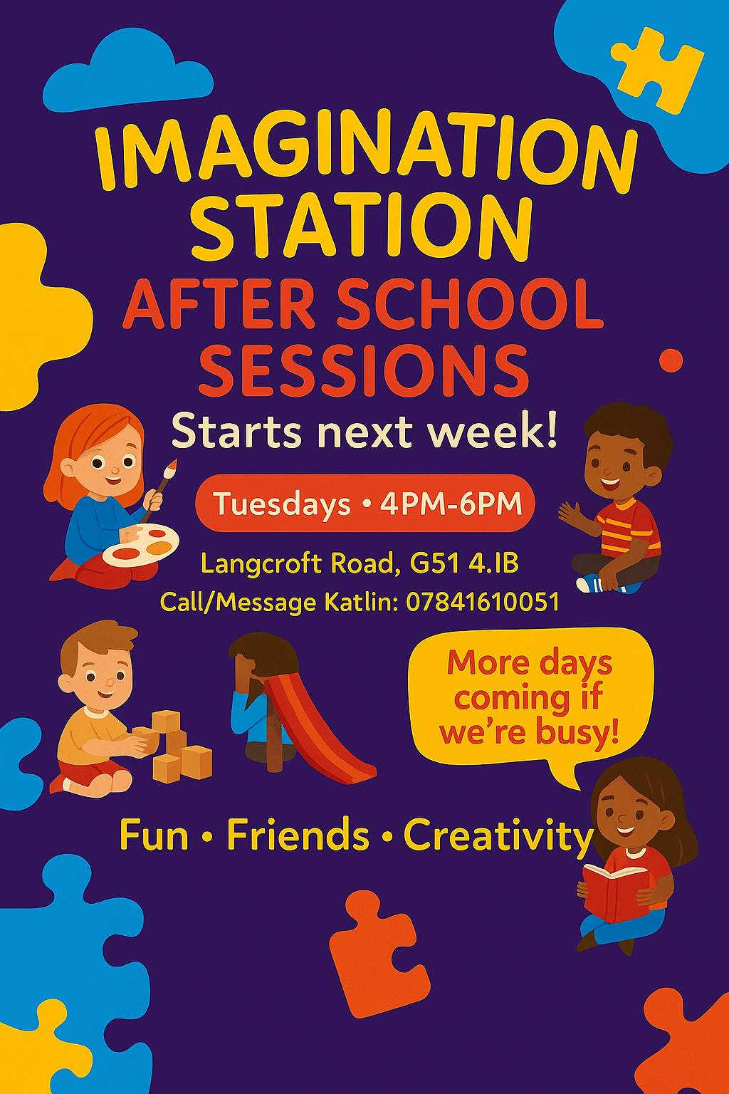 Children enjoying after school sensory play